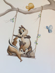 Muurschildering met acrylverf 