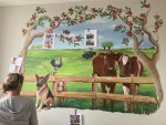 Muurschildering met acrylverf 