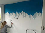 Muurschildering met acrylverf 