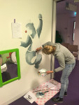 Muurschildering met acrylverf 