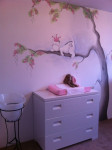 Muurschildering op babykamer