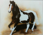 pastelkrijt op aquarelpapier