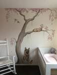 Muurschildering met acrylverf